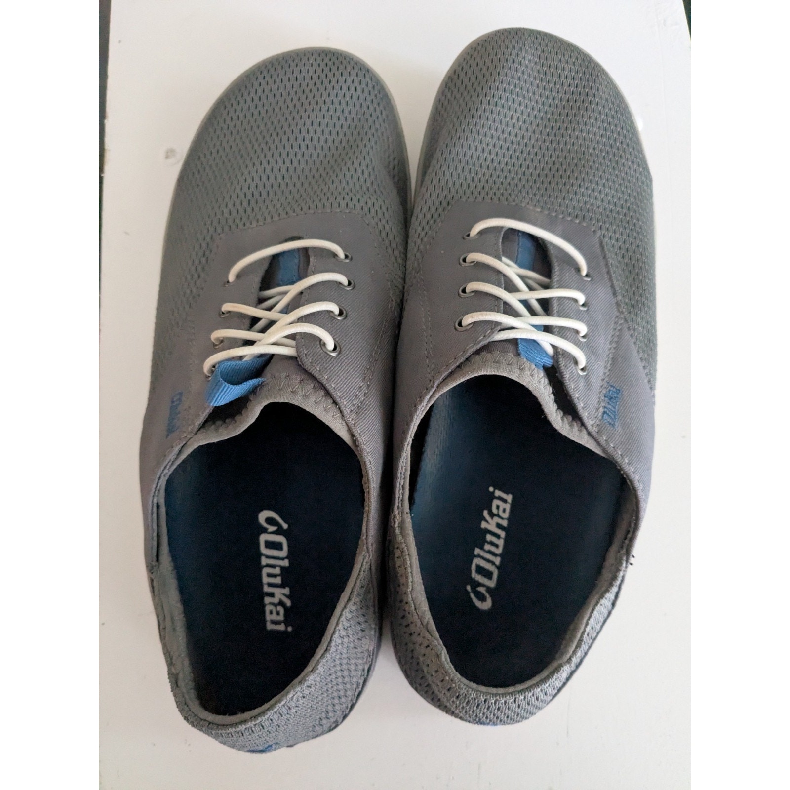Olukai Nohea Moku Sneakers Canvas Mesh Gray Men 9.5